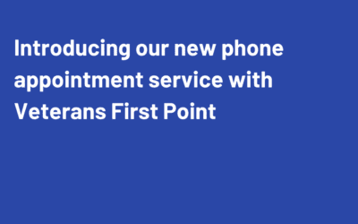 New telephone appointment service with Veterans First Point