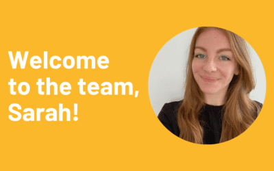 Welcome to the team, Sarah!