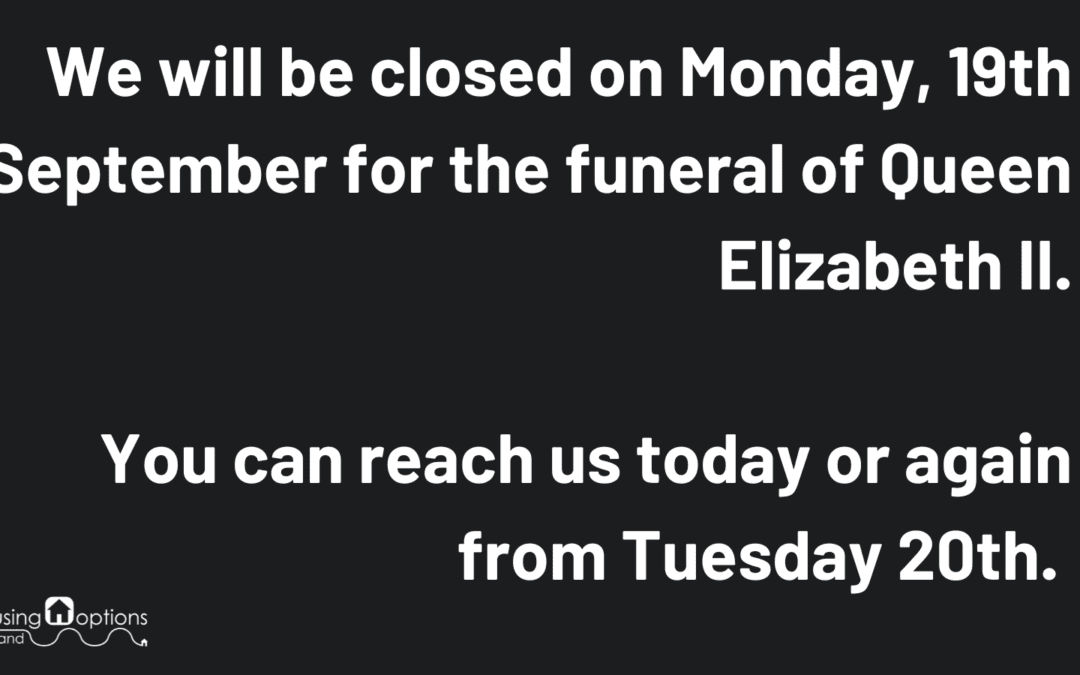 Closure on Monday 19th September
